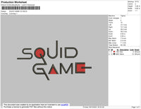Squid Games Embroidery