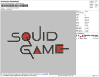 Squid Games Embroidery