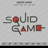 Squid Games Embroidery
