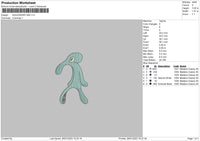 Sadsquid Embroidery File 6 sizes