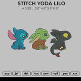 Stitch Yoda Lilo Embroidery