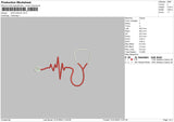 Stetoskop Embroidery File 6 sizes