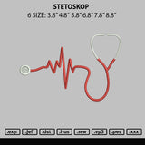 Stetoskop Embroidery File 6 sizes