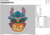 Stitch Pumpkin 23 Embroidery File 6 sizes