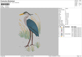 Stork Embroidery File 6 sizes