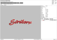 Strikers Puff Without Foam Embroidery