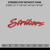 Strikers Puff Without Foam Embroidery