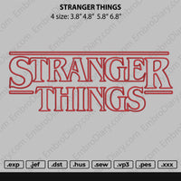 Stranger Things Embroidery