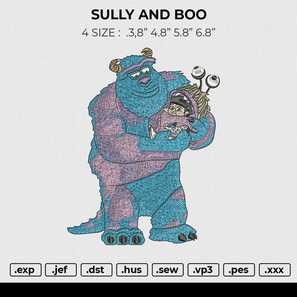 SULLY AND BOO Embroidery