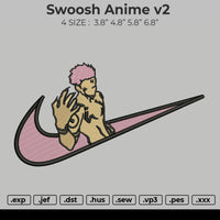 Swoosh Anime 02 Embroidery