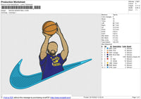 SWOOSH BASKETBALL Embroidery