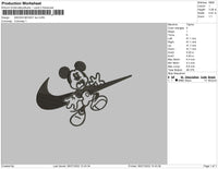 Swoosh Mickey Embroidery