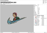 Swoosh Tanjiro Kamado Embroidery