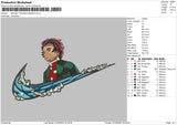 Swoosh Tanjiro Kamado Embroidery