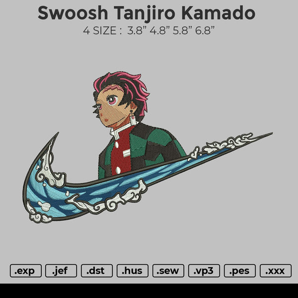 Swoosh Tanjiro Kamado Embroidery