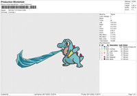 swosh totodile Embroidery
