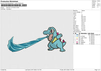 swosh totodile Embroidery