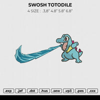 swosh totodile Embroidery