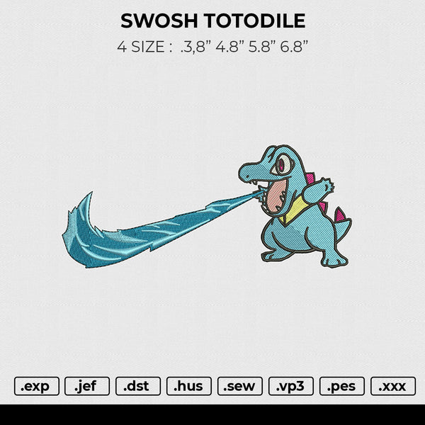 swosh totodile Embroidery