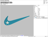 Swoosh Star Embroidery