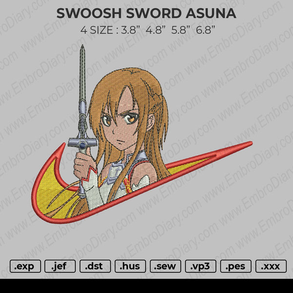 Swoosh Sword Asuna Embroidery