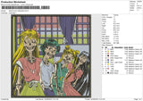 Sailormoon Halloween Embroidery