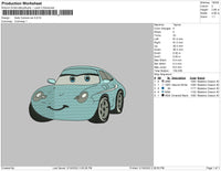 Sally   Carrera  cars   Embroidery