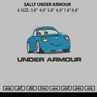 Sally Under Armour Embroidery File 6 sizes