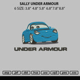 Sally Under Armour Embroidery File 6 sizes