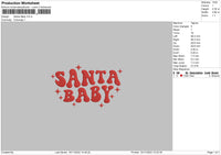 Santa Baby Embroidery File 6 sizes