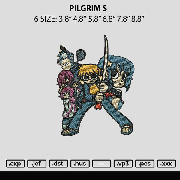 Pilgrim S Embroidery File 6 sizes