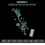 Ramona S Embroidery File 6 sizes