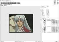 Sesshomaru Rectangle Embroidery