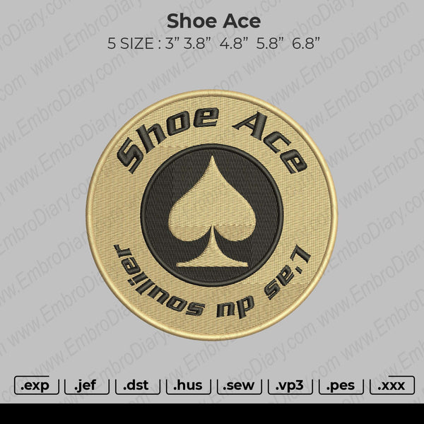 Shoe Ace Embroidery