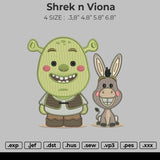 Shrek n Viona Embroidery