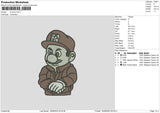 S Mario Embroidery File 6 sizes