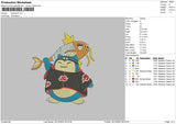 Snorlax Embroidery File 6 sizes
