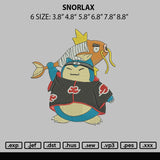 Snorlax Embroidery File 6 sizes