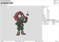Spiderkid Embroidery File 6 sizes