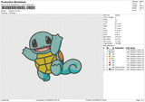 Squirtle V2 Embroidery File 6 sizes