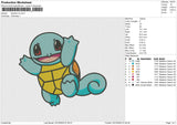 Squirtle V2 Embroidery File 6 sizes