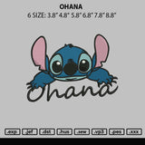 Ohana Embroidery File 6 sizes