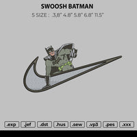 Swoosh Batman Embroidery