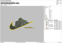 swoosh jack hanma Embroidery