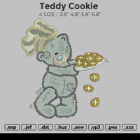 Teddy Cookie Embroidery