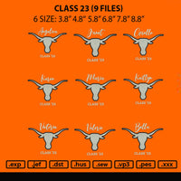 Class 23 Embroidery 9 Files