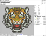 Tiger Head Embroidery