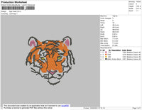 Tiger Head 02 Embroidery