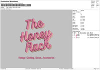 Honey Rack Embroidery File 6 sizes