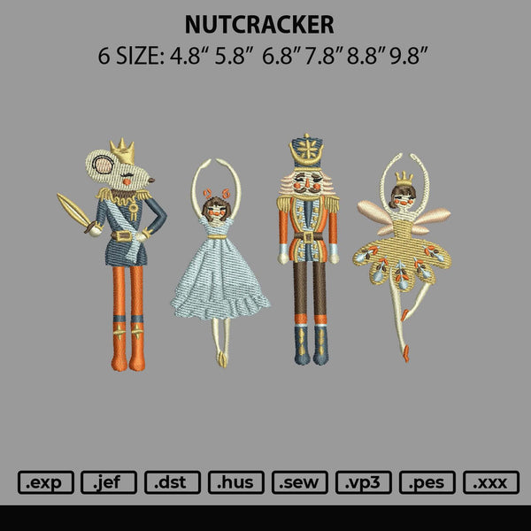 Nutracker Embroidery File 6 sizes